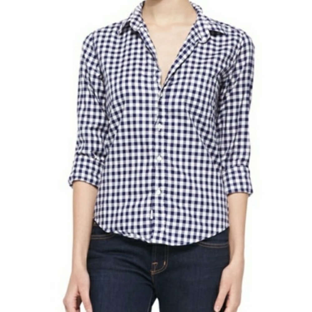 Frank & Eileen Barry Crinkle Cotton Shirt size S